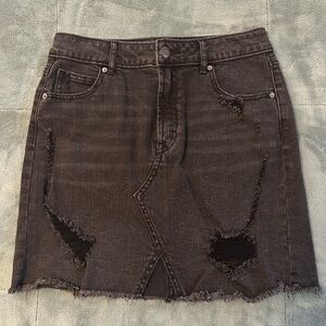 Wild Fable Black Distressed Mini Skirt